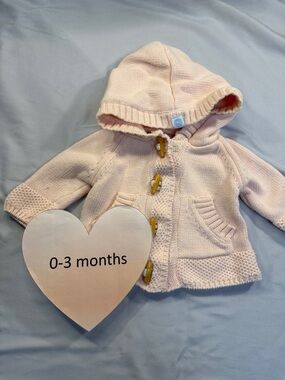 Beba Bean - Pink Newborn Baby Cardigan sweater